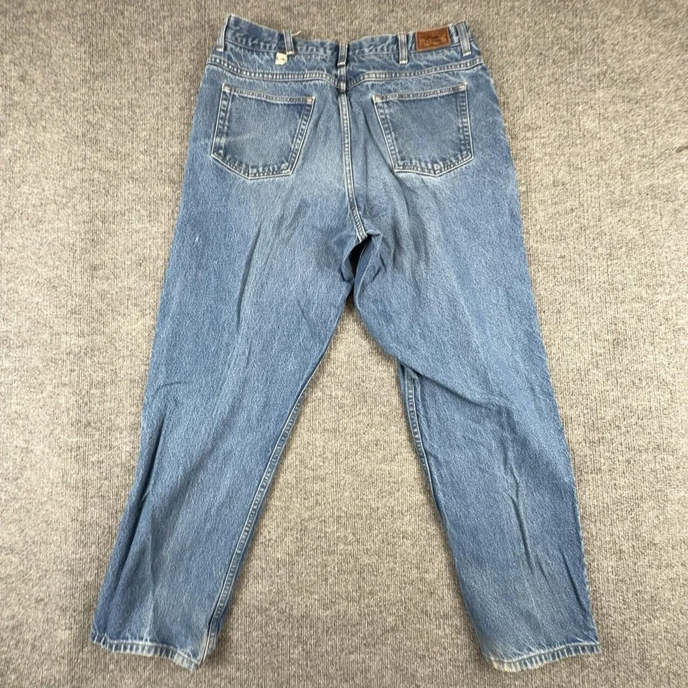 VTG L.L. Bean Comfort Waist Jeans Mens 37x30 Blue Medium Wash Relaxed Tapered